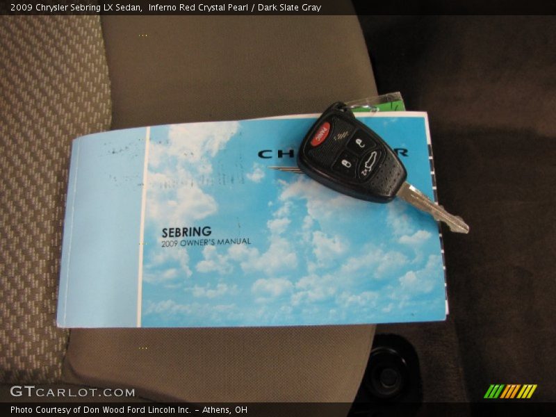 Inferno Red Crystal Pearl / Dark Slate Gray 2009 Chrysler Sebring LX Sedan