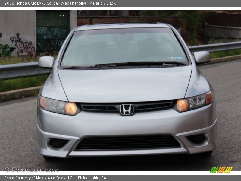 Alabaster Silver Metallic / Black 2008 Honda Civic EX-L Coupe