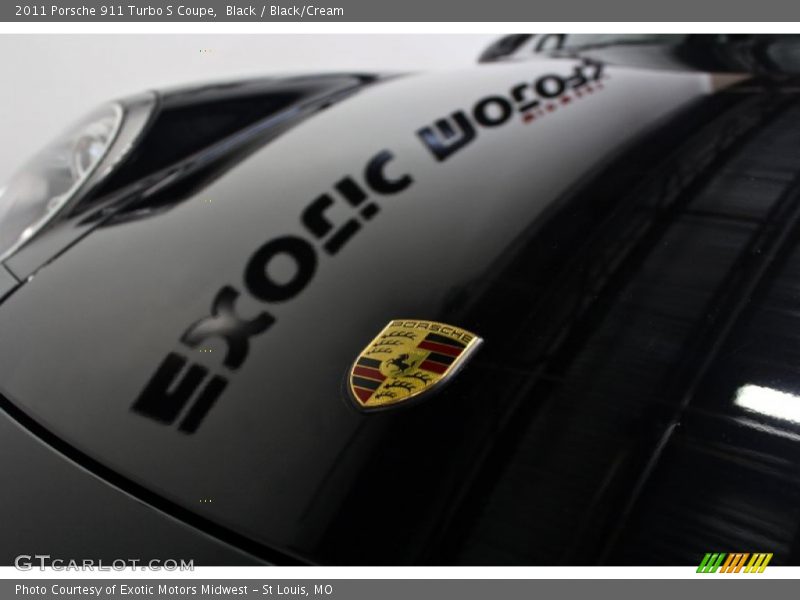 Black / Black/Cream 2011 Porsche 911 Turbo S Coupe