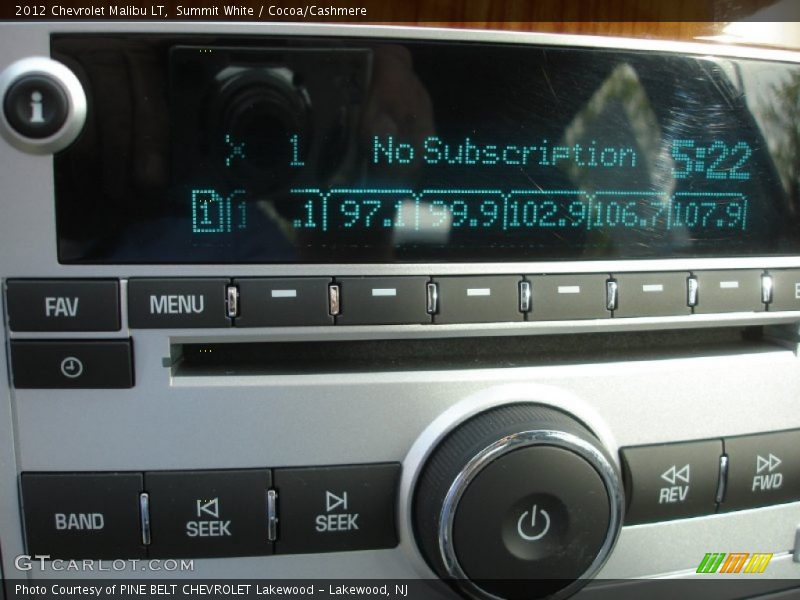 Summit White / Cocoa/Cashmere 2012 Chevrolet Malibu LT