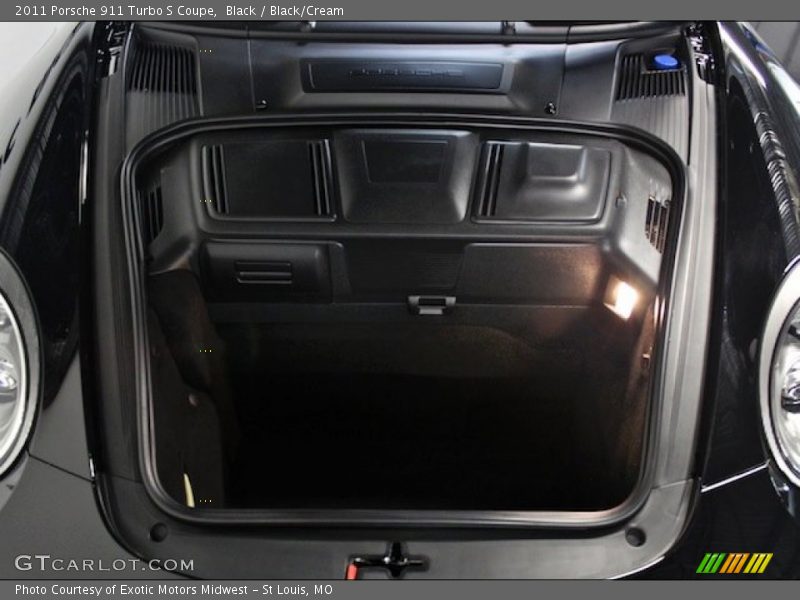 Black / Black/Cream 2011 Porsche 911 Turbo S Coupe