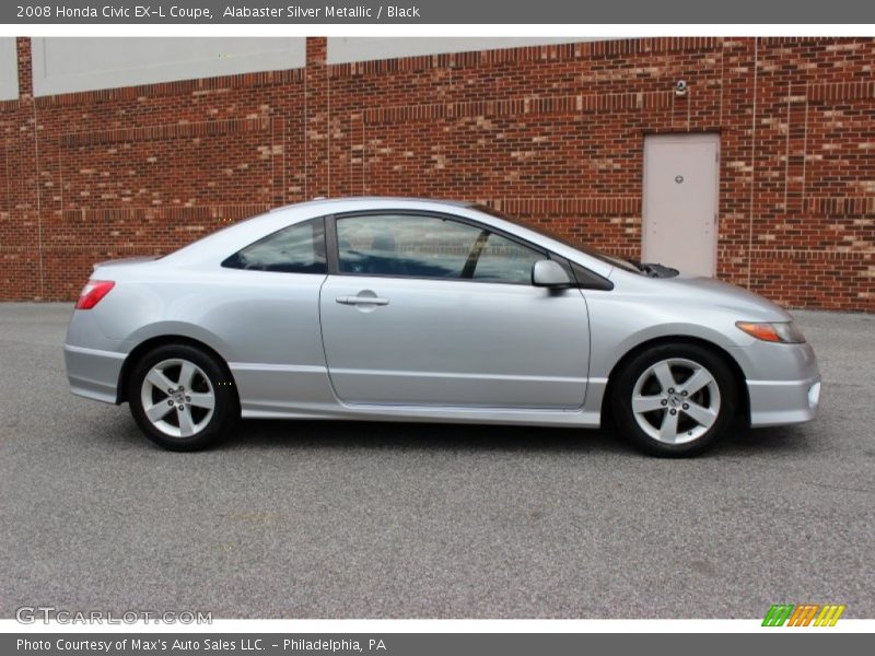 Alabaster Silver Metallic / Black 2008 Honda Civic EX-L Coupe