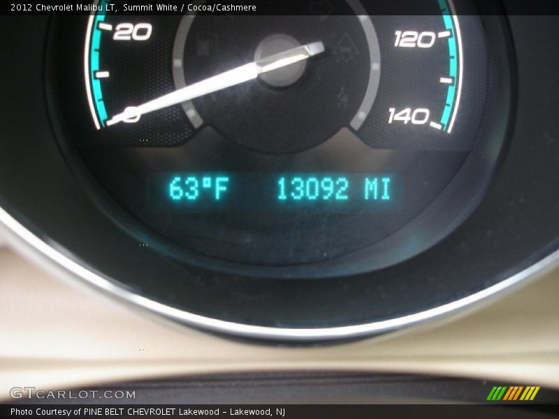 Summit White / Cocoa/Cashmere 2012 Chevrolet Malibu LT