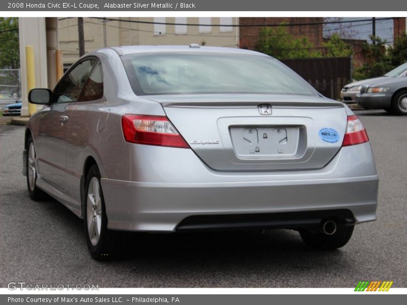 Alabaster Silver Metallic / Black 2008 Honda Civic EX-L Coupe