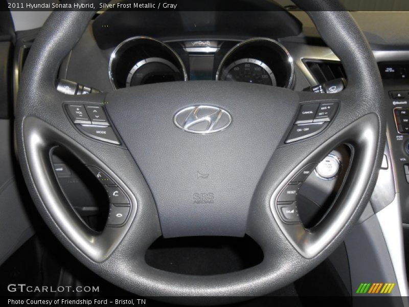 Silver Frost Metallic / Gray 2011 Hyundai Sonata Hybrid
