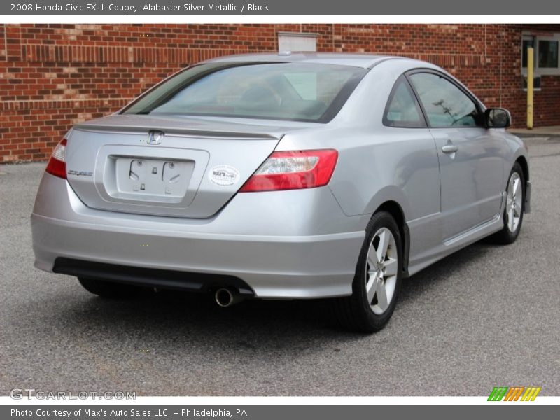 Alabaster Silver Metallic / Black 2008 Honda Civic EX-L Coupe