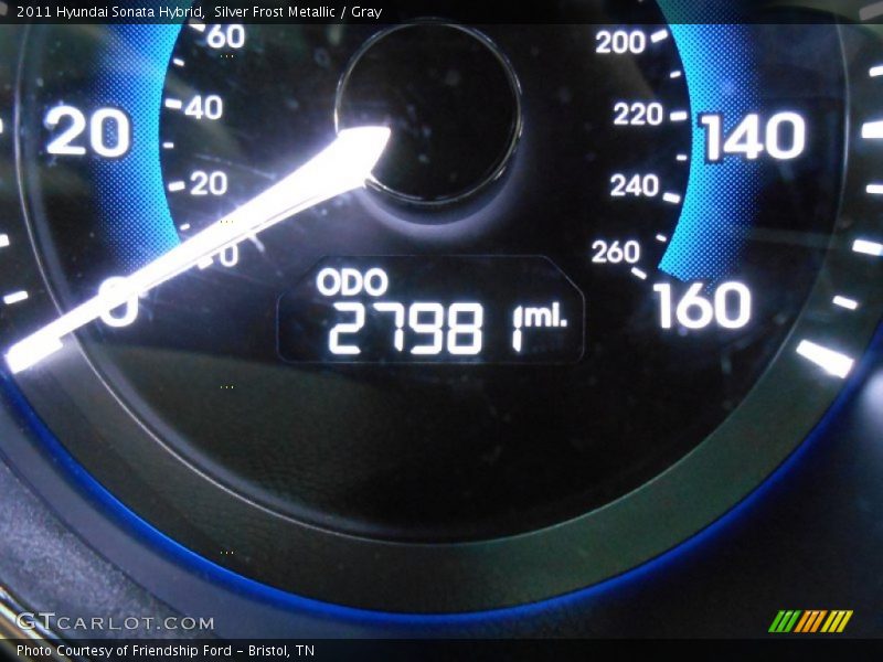 Silver Frost Metallic / Gray 2011 Hyundai Sonata Hybrid