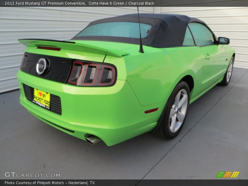 Gotta Have It Green / Charcoal Black 2013 Ford Mustang GT Premium Convertible