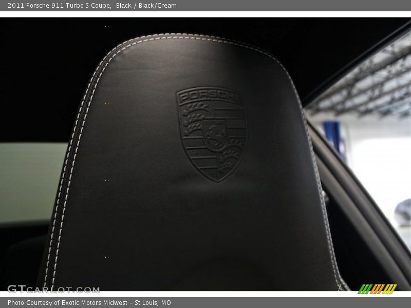 Black / Black/Cream 2011 Porsche 911 Turbo S Coupe