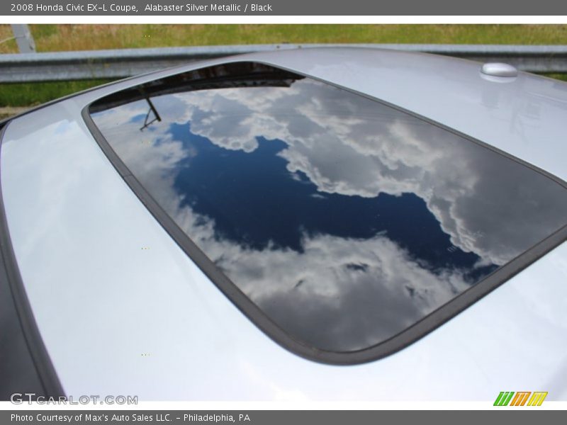 Alabaster Silver Metallic / Black 2008 Honda Civic EX-L Coupe