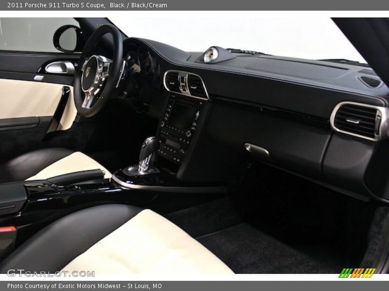 Black / Black/Cream 2011 Porsche 911 Turbo S Coupe