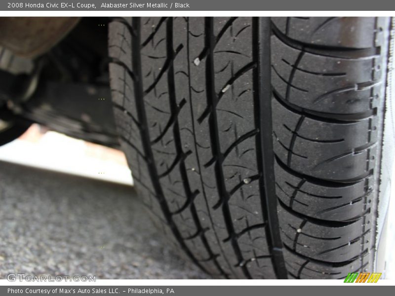 Alabaster Silver Metallic / Black 2008 Honda Civic EX-L Coupe