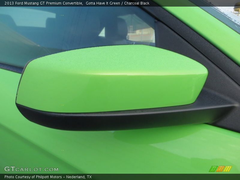 Gotta Have It Green / Charcoal Black 2013 Ford Mustang GT Premium Convertible