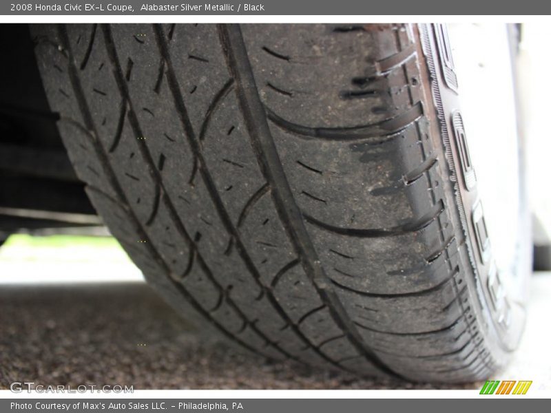 Alabaster Silver Metallic / Black 2008 Honda Civic EX-L Coupe