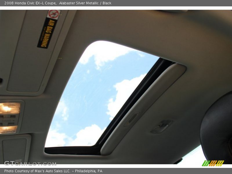 Alabaster Silver Metallic / Black 2008 Honda Civic EX-L Coupe