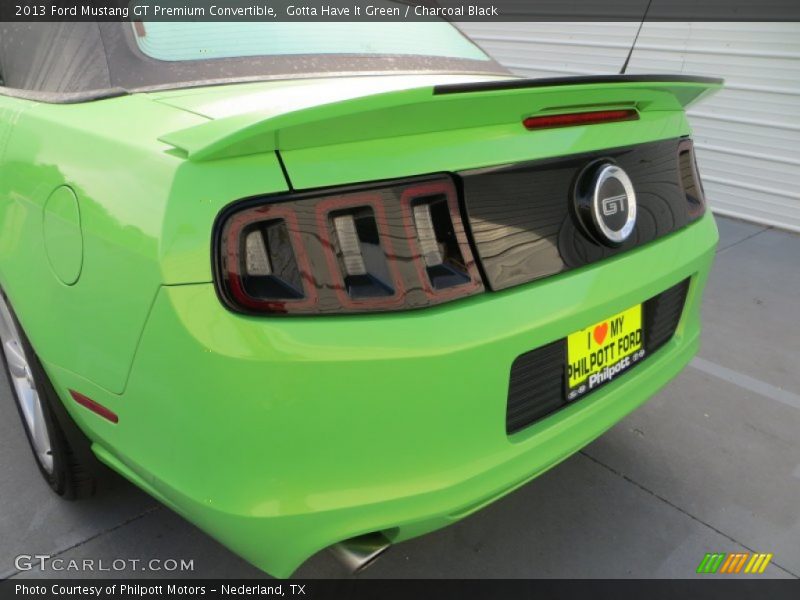 Gotta Have It Green / Charcoal Black 2013 Ford Mustang GT Premium Convertible