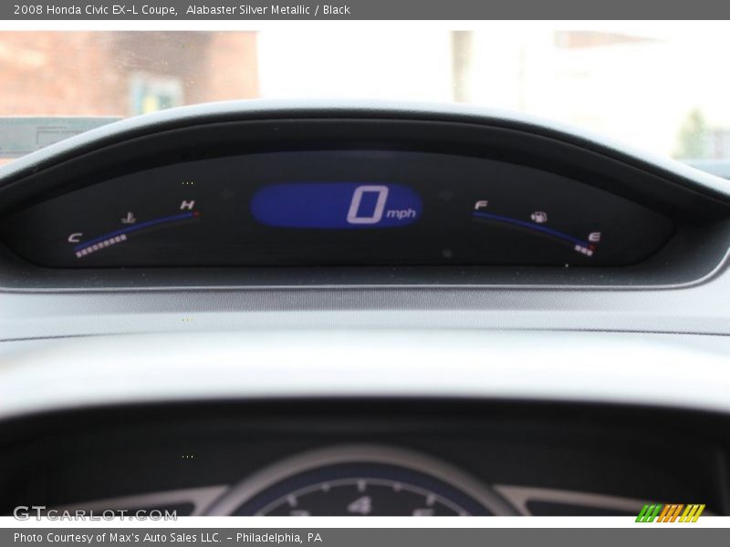 Alabaster Silver Metallic / Black 2008 Honda Civic EX-L Coupe