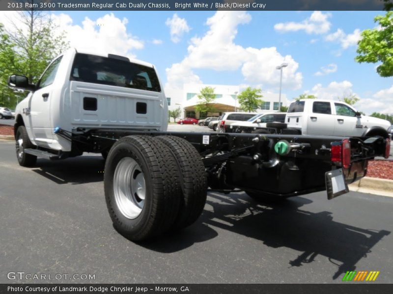 Bright White / Black/Diesel Gray 2013 Ram 3500 Tradesman Regular Cab Dually Chassis