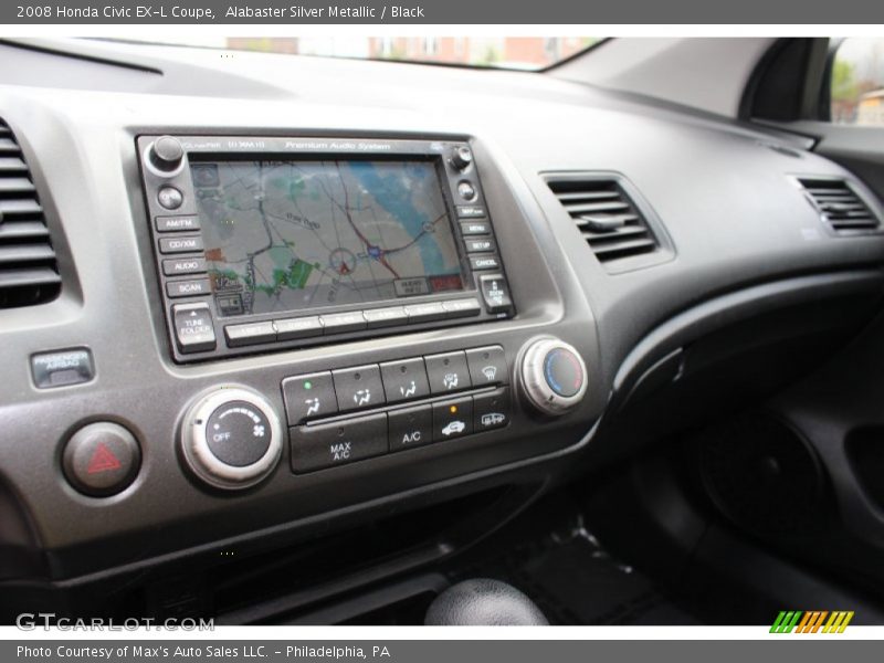 Alabaster Silver Metallic / Black 2008 Honda Civic EX-L Coupe