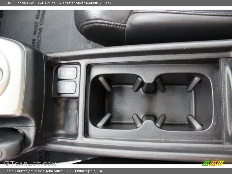 Alabaster Silver Metallic / Black 2008 Honda Civic EX-L Coupe