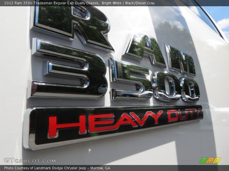 Bright White / Black/Diesel Gray 2013 Ram 3500 Tradesman Regular Cab Dually Chassis