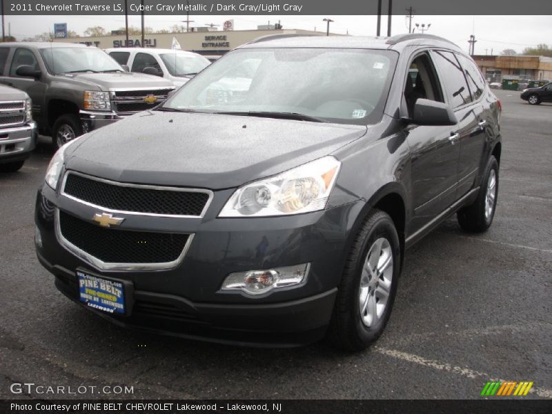 Cyber Gray Metallic / Dark Gray/Light Gray 2011 Chevrolet Traverse LS