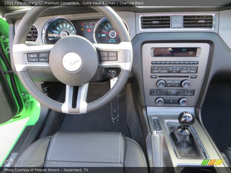 Controls of 2013 Mustang GT Premium Convertible
