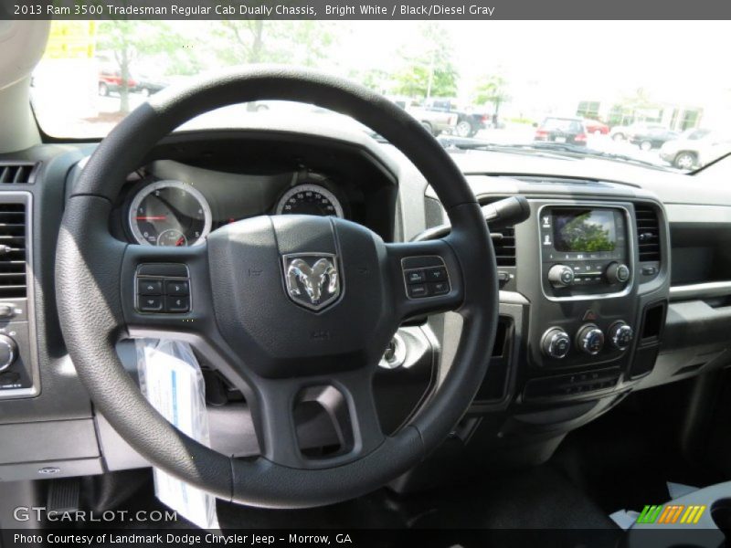 Bright White / Black/Diesel Gray 2013 Ram 3500 Tradesman Regular Cab Dually Chassis