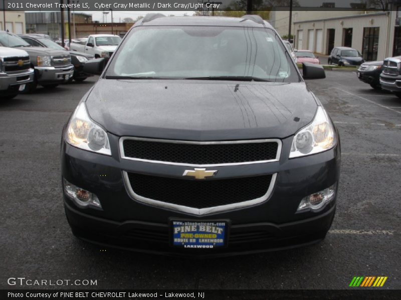Cyber Gray Metallic / Dark Gray/Light Gray 2011 Chevrolet Traverse LS