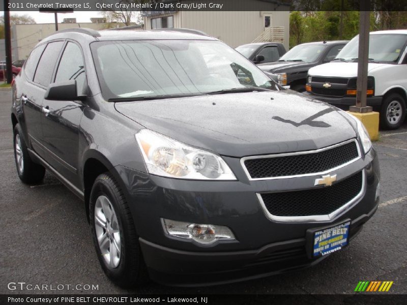 Cyber Gray Metallic / Dark Gray/Light Gray 2011 Chevrolet Traverse LS