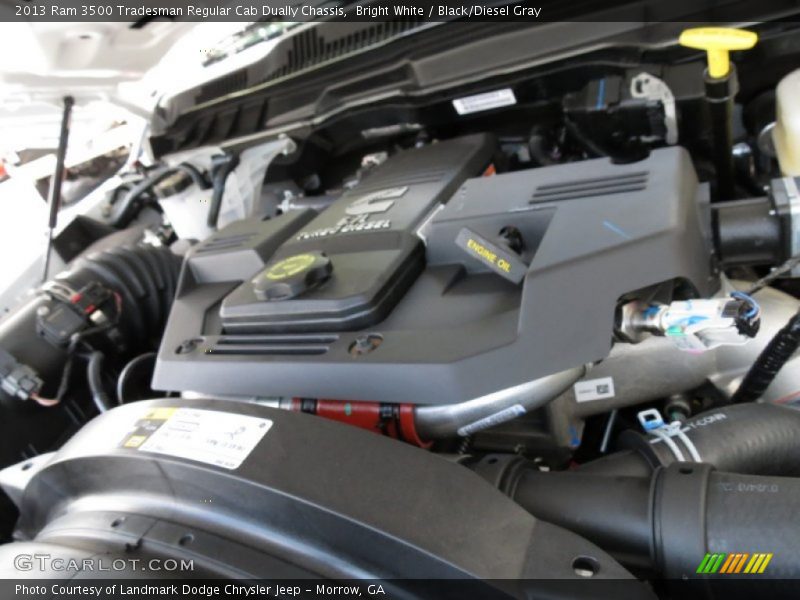 Bright White / Black/Diesel Gray 2013 Ram 3500 Tradesman Regular Cab Dually Chassis