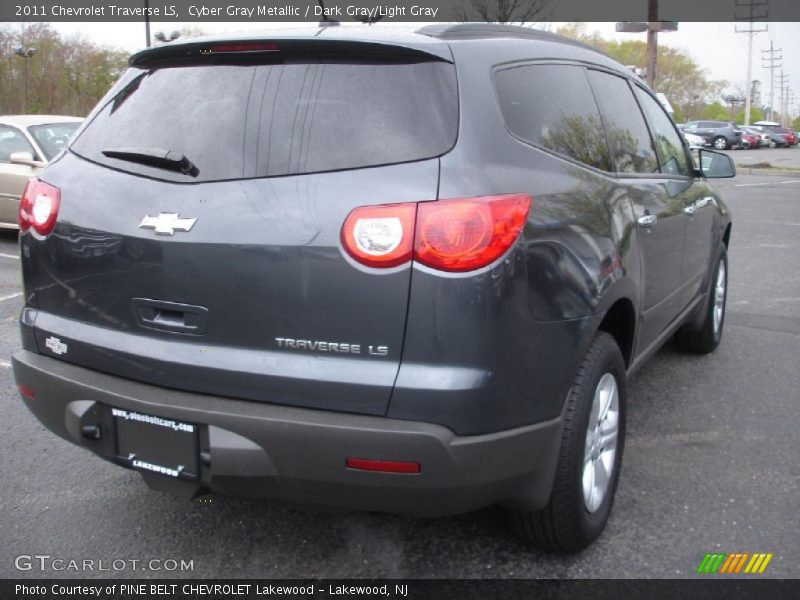 Cyber Gray Metallic / Dark Gray/Light Gray 2011 Chevrolet Traverse LS