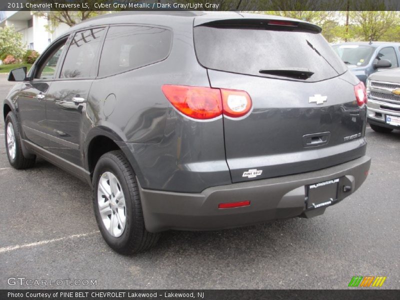 Cyber Gray Metallic / Dark Gray/Light Gray 2011 Chevrolet Traverse LS