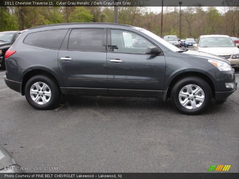 Cyber Gray Metallic / Dark Gray/Light Gray 2011 Chevrolet Traverse LS