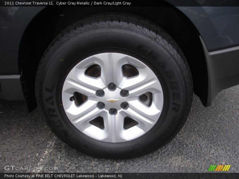 Cyber Gray Metallic / Dark Gray/Light Gray 2011 Chevrolet Traverse LS
