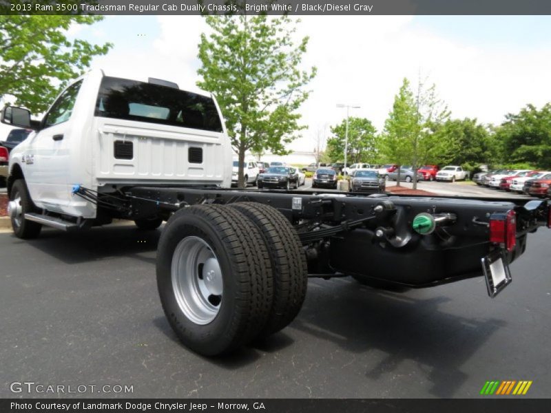Bright White / Black/Diesel Gray 2013 Ram 3500 Tradesman Regular Cab Dually Chassis