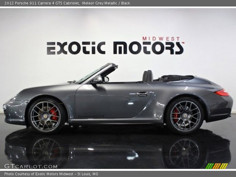 Meteor Grey Metallic / Black 2012 Porsche 911 Carrera 4 GTS Cabriolet