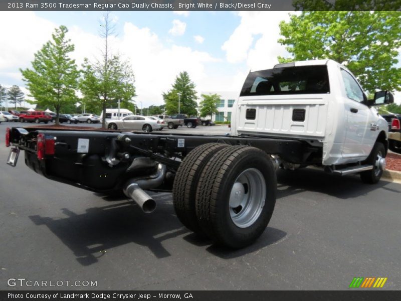 Bright White / Black/Diesel Gray 2013 Ram 3500 Tradesman Regular Cab Dually Chassis