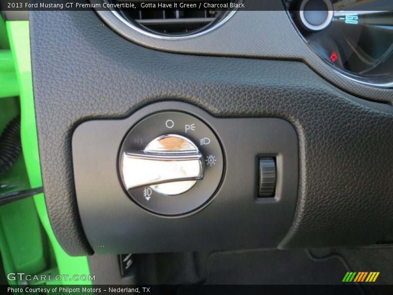 Controls of 2013 Mustang GT Premium Convertible