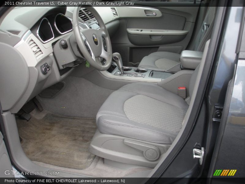 Cyber Gray Metallic / Dark Gray/Light Gray 2011 Chevrolet Traverse LS