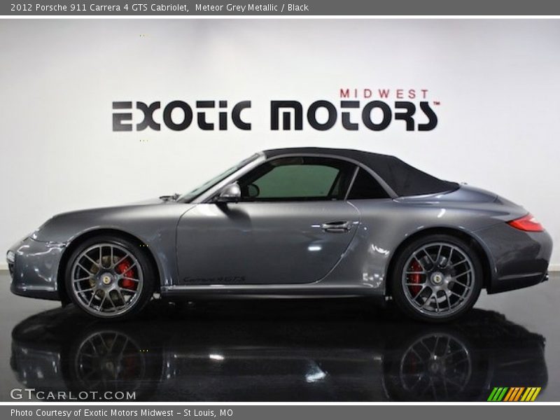 Meteor Grey Metallic / Black 2012 Porsche 911 Carrera 4 GTS Cabriolet