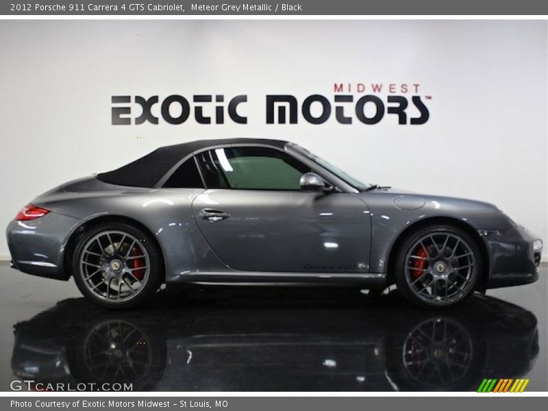 Meteor Grey Metallic / Black 2012 Porsche 911 Carrera 4 GTS Cabriolet