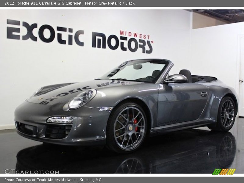Meteor Grey Metallic / Black 2012 Porsche 911 Carrera 4 GTS Cabriolet