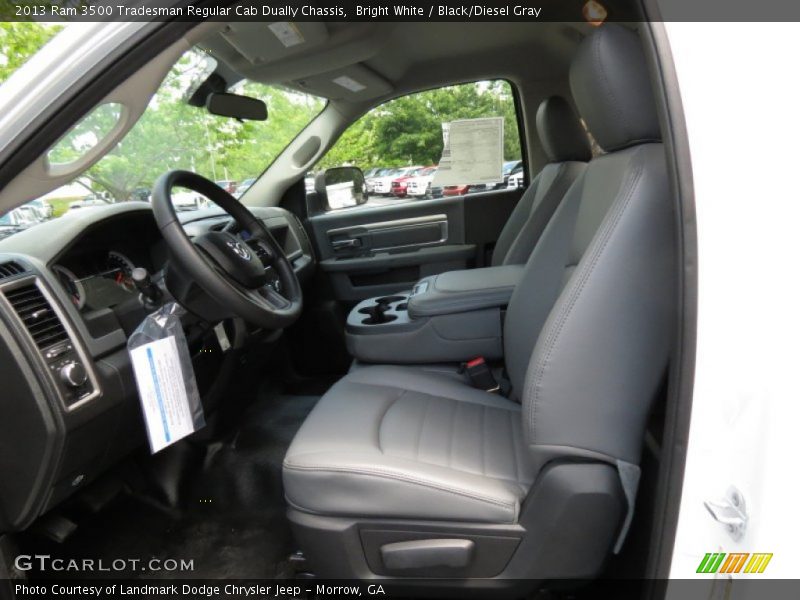 Bright White / Black/Diesel Gray 2013 Ram 3500 Tradesman Regular Cab Dually Chassis