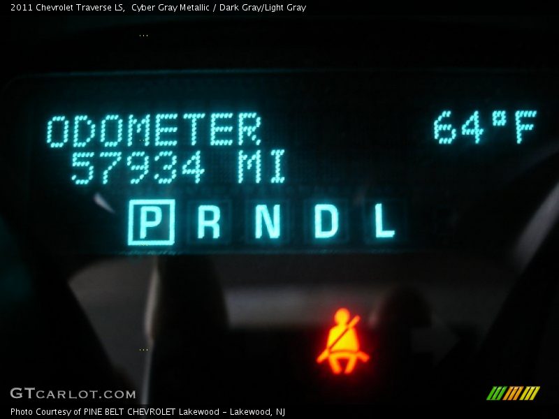 Cyber Gray Metallic / Dark Gray/Light Gray 2011 Chevrolet Traverse LS