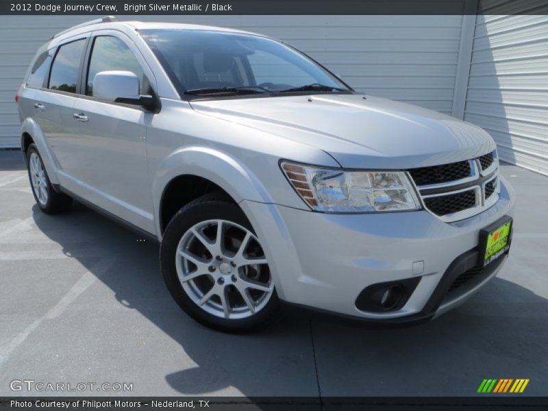 Bright Silver Metallic / Black 2012 Dodge Journey Crew
