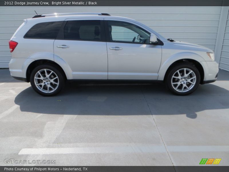Bright Silver Metallic / Black 2012 Dodge Journey Crew