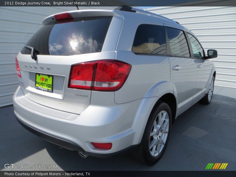 Bright Silver Metallic / Black 2012 Dodge Journey Crew