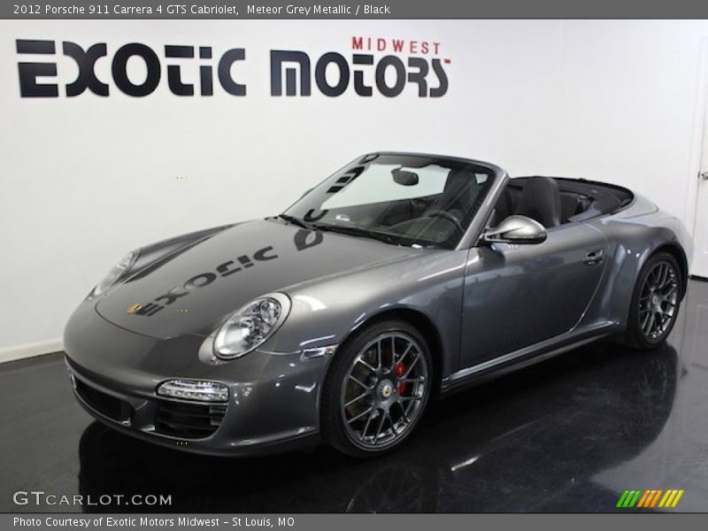 Meteor Grey Metallic / Black 2012 Porsche 911 Carrera 4 GTS Cabriolet
