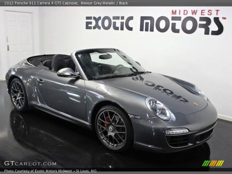 Meteor Grey Metallic / Black 2012 Porsche 911 Carrera 4 GTS Cabriolet